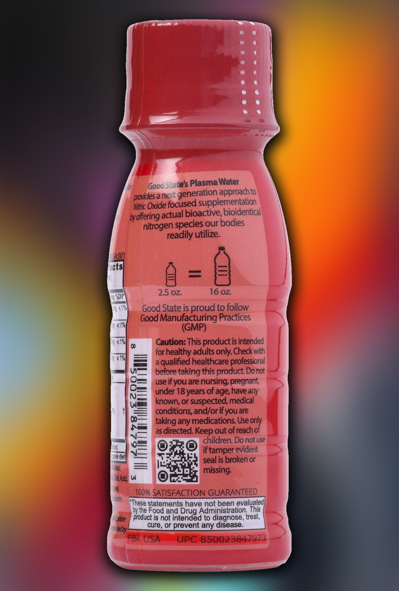 Ionic Plasma Water SHOT | Cold-Plasma | 2.5 oz. | Nitric Oxide | Plasma-Activated Water (PAW) | Lemon Flavored
